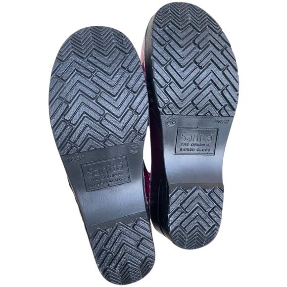 Sanita Professional Glossy Magenta Pink Patent Leather Nursing Work EU 35 US 4 - Picture 7 of 13